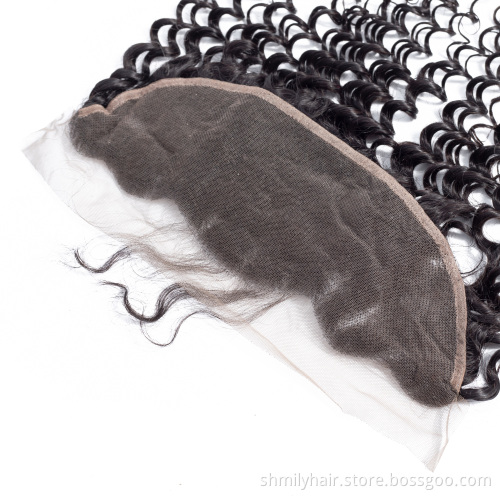 13x4 Swiss Lace Frontal Pre Plucked Virgin Mongolian Kinky Curly Hair 4x4 2x6 5x5 13x6 6x6 7x7 360 Lace Frontal With Baby Hair